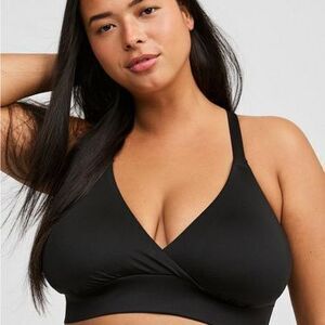 Lightly Lined Microfiber Surplice Bralette